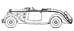 Karozza Peugeot 301CR Roadster TR4 1933