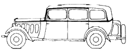 Karozza Peugeot 301L Limousine familiale N7F 1933