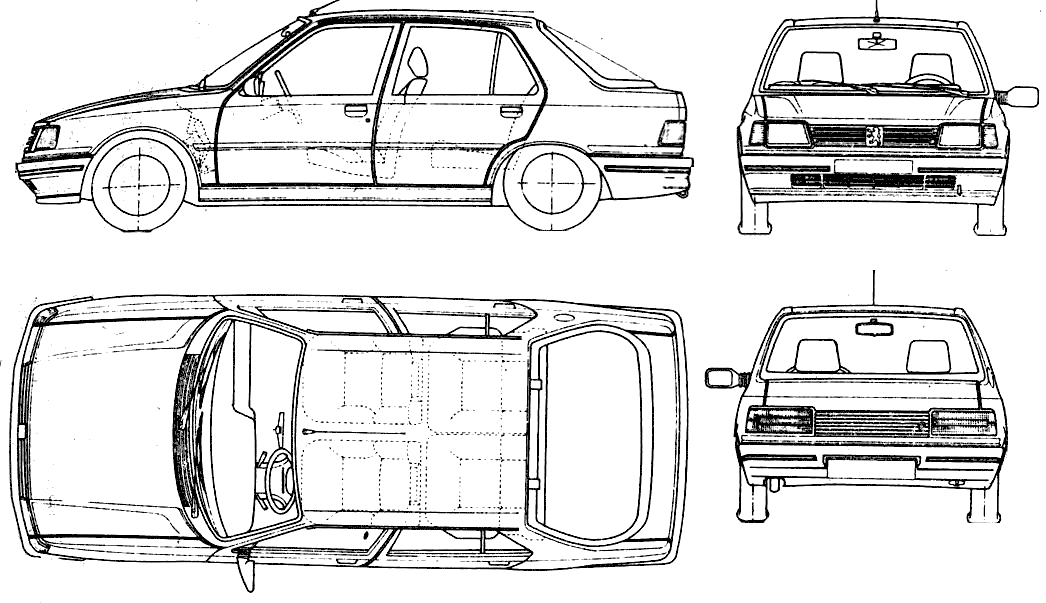 자동차 Peugeot 309 5-Door 1987