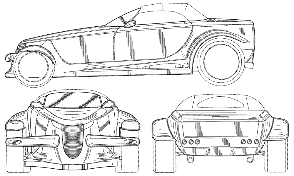 자동차 Plymoth Prowler Cabrio