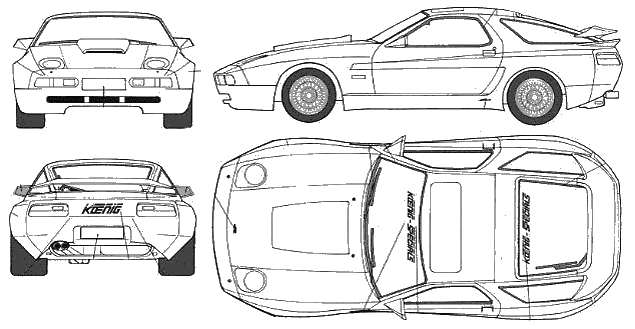 Automobilis Porsche 928 S4 Koenig