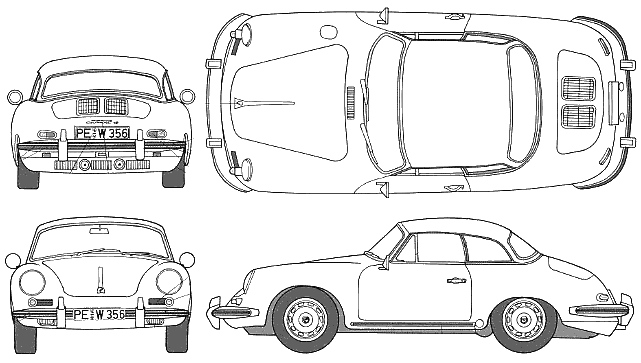자동차 Porsche 356 B