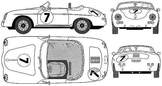 자동차 Porsche 356A Speedster 1955