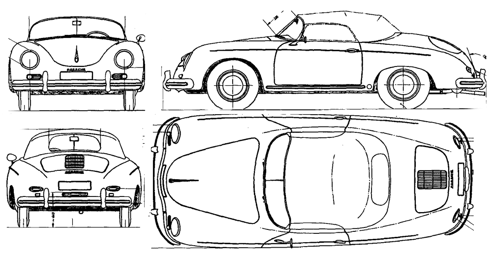 Cotxe Porsche 356 B Cabrio