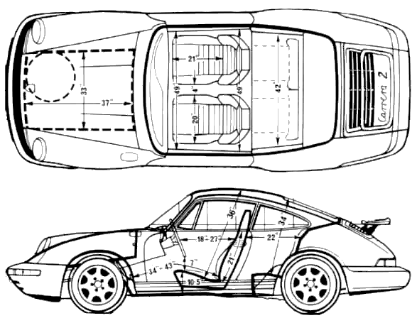 Auto Porsche 911 (964) 1989