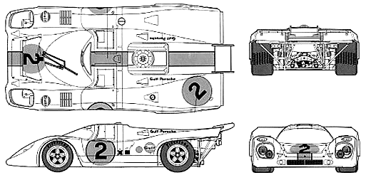 자동차 Porsche 917K 1971 Daytona