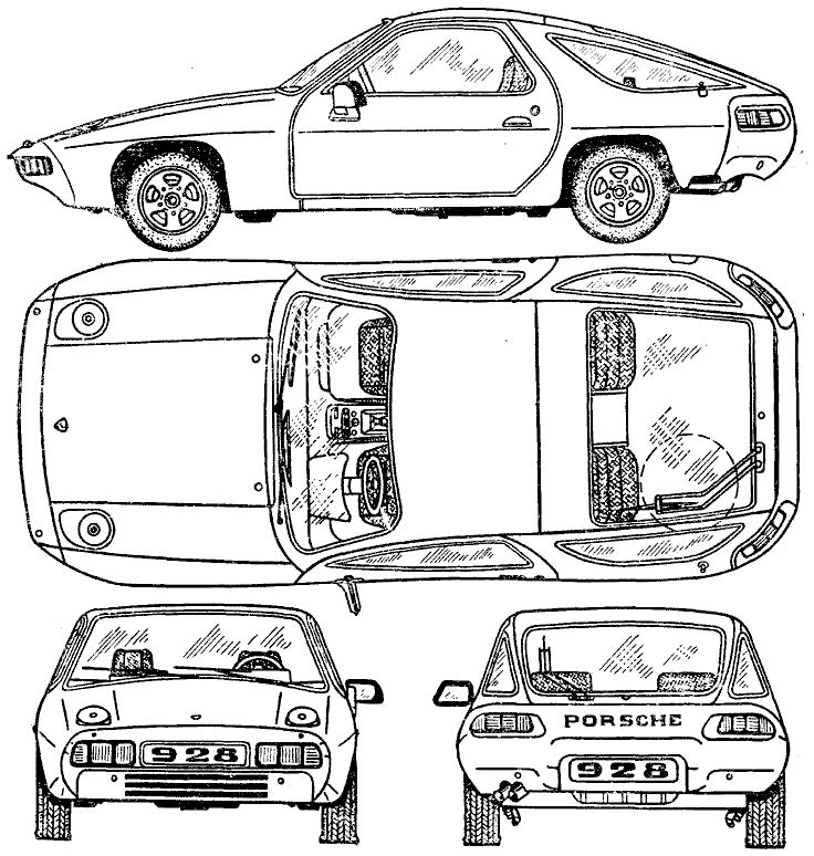 Auto Porsche 928 1978