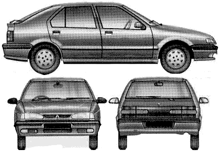 자동차 Renault 19 5-Door 1991