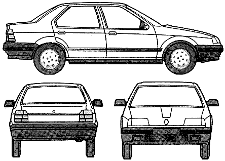 小汽車 Renault 19 Chamade 1991