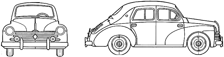 Automobilis Renault 4CV 1957