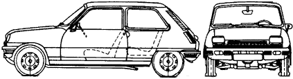 Car Renault 5 TL 3-Door 1972