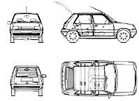자동차 Renault 5 TS 1988 Supercinq