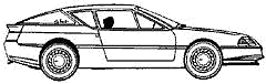 Mašīna Renault Alpine GTA Turbo 1988