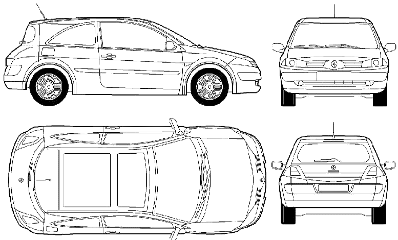 Karozza Renault Megane II 3-Door 2003