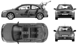 자동차 Renault Megane II 3-Door 2005