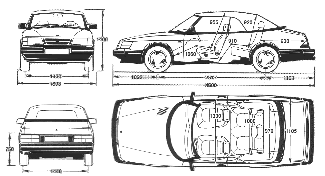 Mašīna Saab 900 Cabrio