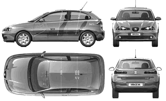 자동차 Seat Ibiza 3-Door 2005