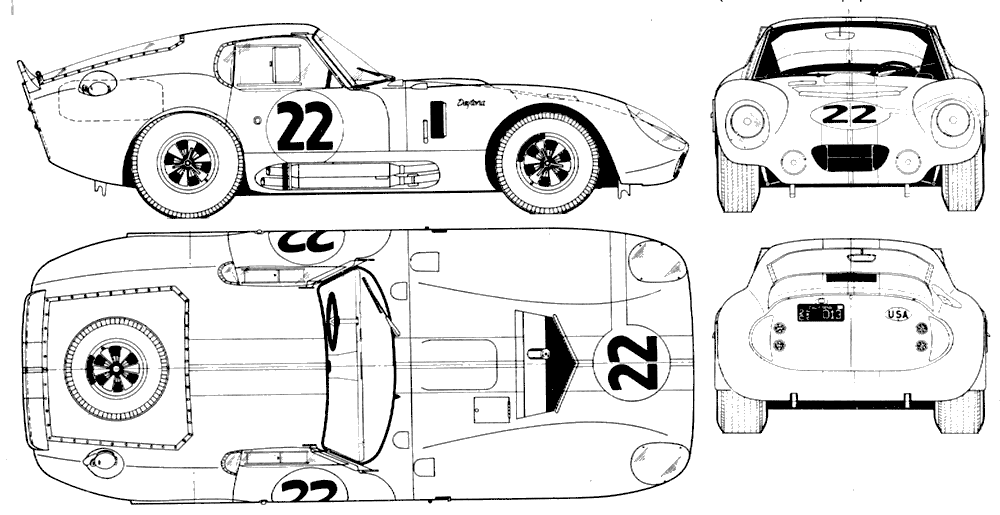 Automobilis Shelby Daytona Cobra Coupe
