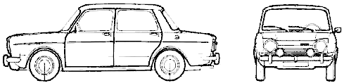 Automobilis Simca 1000 SR 1968