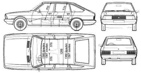 Automobilis Simca 1307 1976