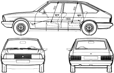 Cotxe Simca 1307 1977