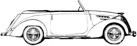Cotxe Simca 8 1200 Cabriolet 1949