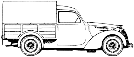 Mašīna Simca 8 1200 Camionette 1949