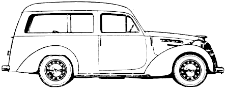 Cotxe Simca 8 1200 Commerciale 1949