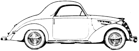 Cotxe Simca 8 1200 Coupe 1949
