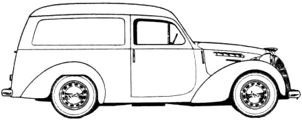 Cotxe Simca 8 1200 Fourgon 1949