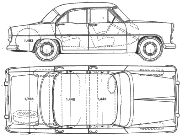 Cotxe Simca Ariane 1960