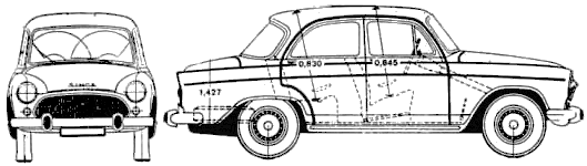 小汽车 Simca Aronde Montlhery Special 1964