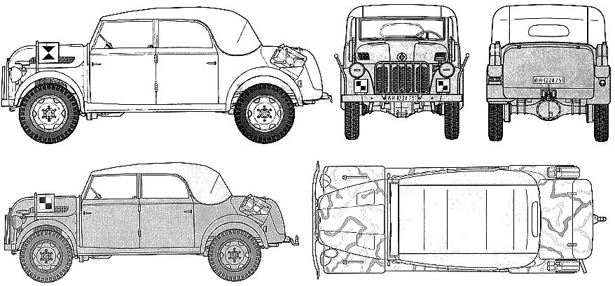 小汽车 Steyr Type 1500A Kommandeurwagen 1944