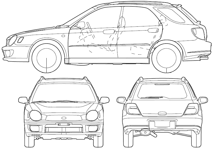 자동차 Subaru Impreza Sportwagon 2000