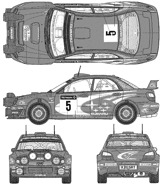 Cotxe Subaru Impreza WRC 2001 England