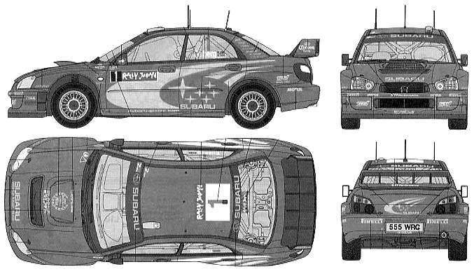 Cotxe Subaru Impreza WRC 2004 Rally Japan