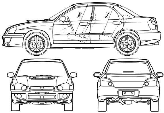 Mašīna Subaru Impreza WRX STi 2005