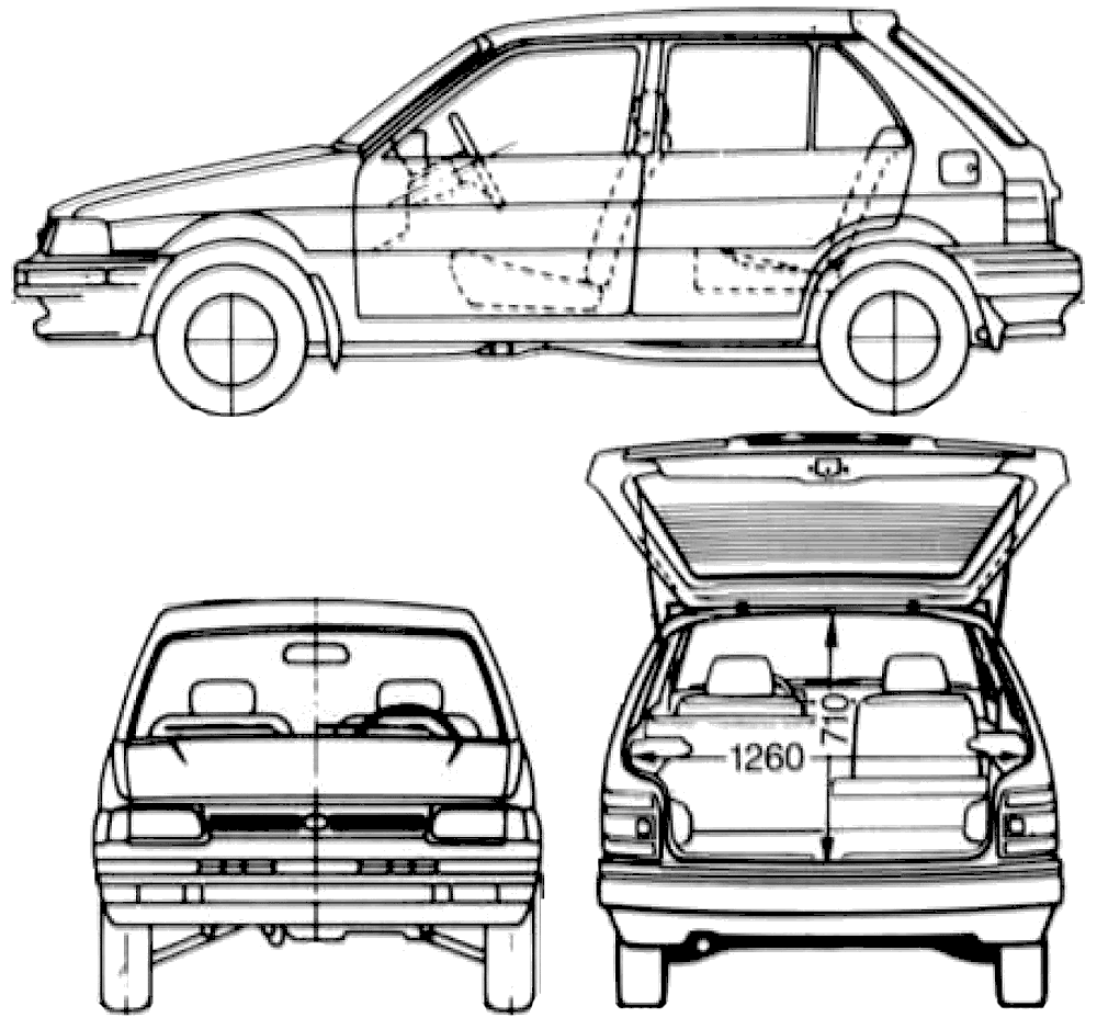 Cotxe Subaru Justy 5-Door AWD 1992