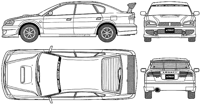 Car Subaru Legacy B4 2001