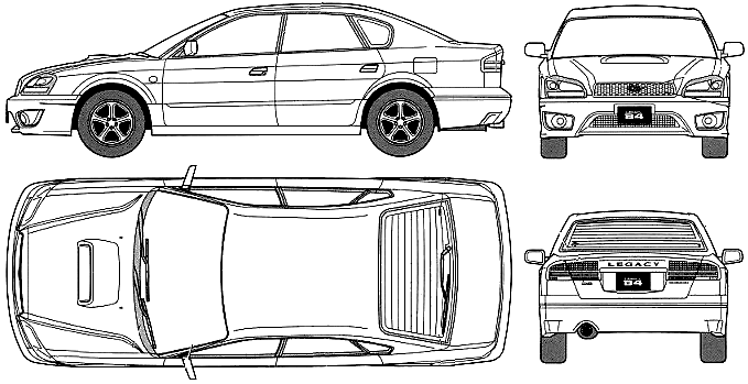 Car Subaru Legacy B4 RSK 2001