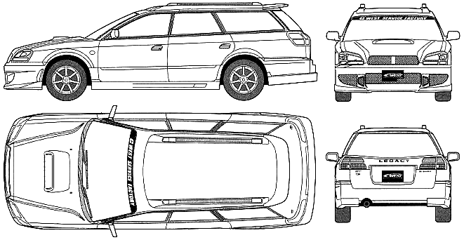 자동차 Subaru Legacy B4 Touring Wagon 2002