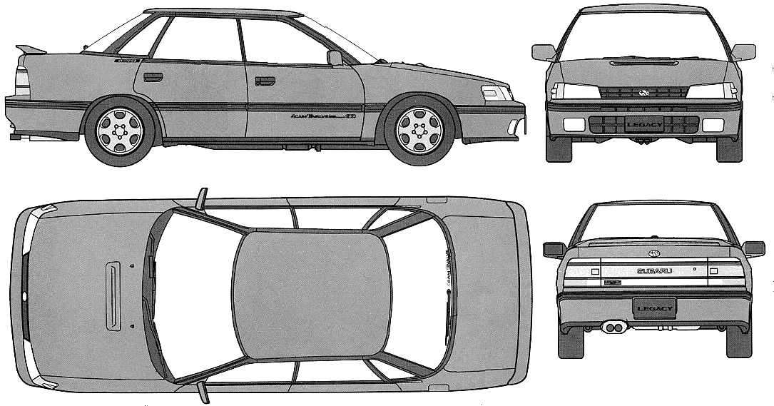 자동차 Subaru Legacy RS 1991