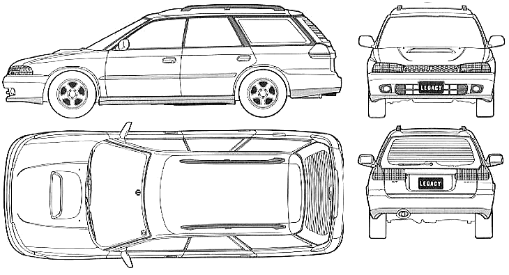 자동차 Subaru Legacy Touring Wagon GT 1999