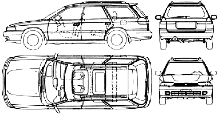 Car Subaru Legacy Wagon 1994