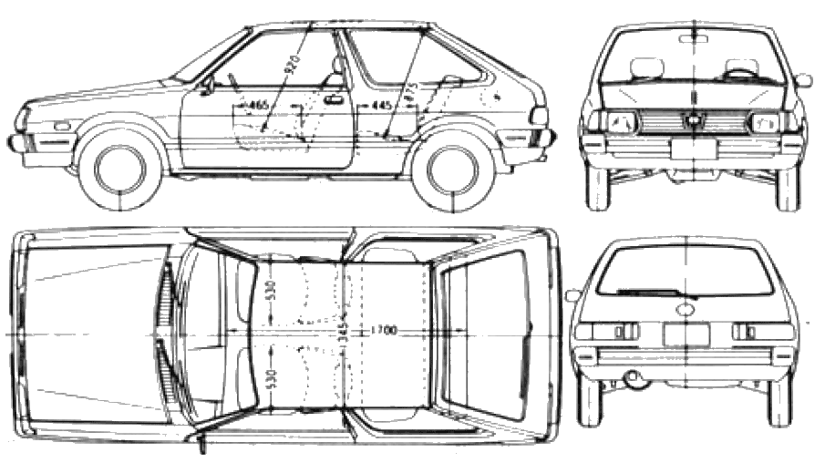 Cotxe Subaru Leone 3-Door Hatchback 1600 1981