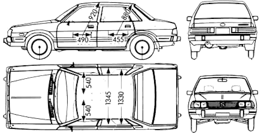 Car Subaru Leone 4-Door 1800 1983