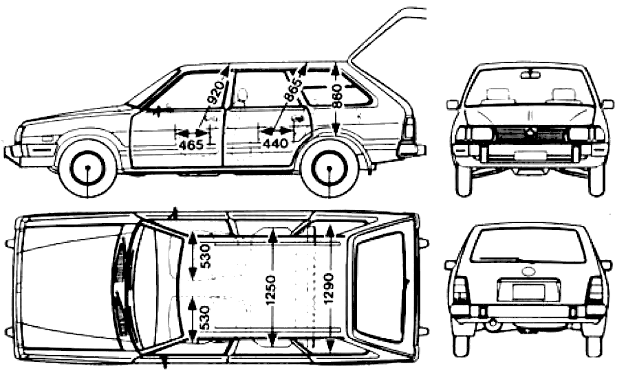 자동차 Subaru Leone Wagon 1600 1981