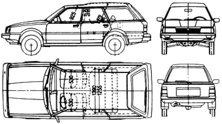 Auto Subaru Leone Wagon High Roof 1800 1988