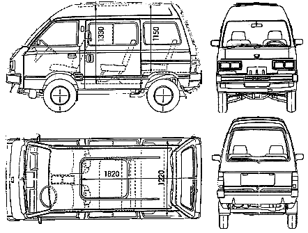 자동차 Subaru Libero 1985 