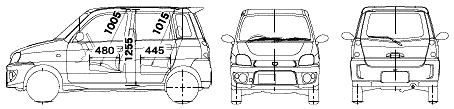자동차 Subaru Pleo 2005 